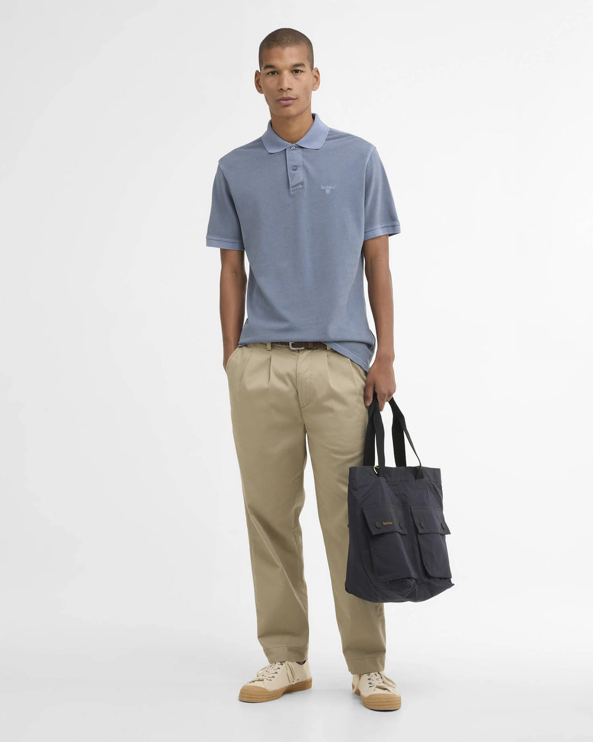 Barbour - Washed Tartan Tailored Fit Pique Polo Shirt - Washed Blue