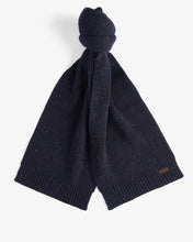 Load image into Gallery viewer, Barbour - Carlton Fleck Beanie And Scarf Gift Set, Navy
