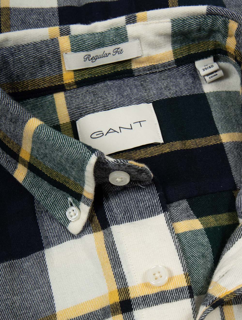 Gant - Reg Flannel Check Shirt, Tartan Green