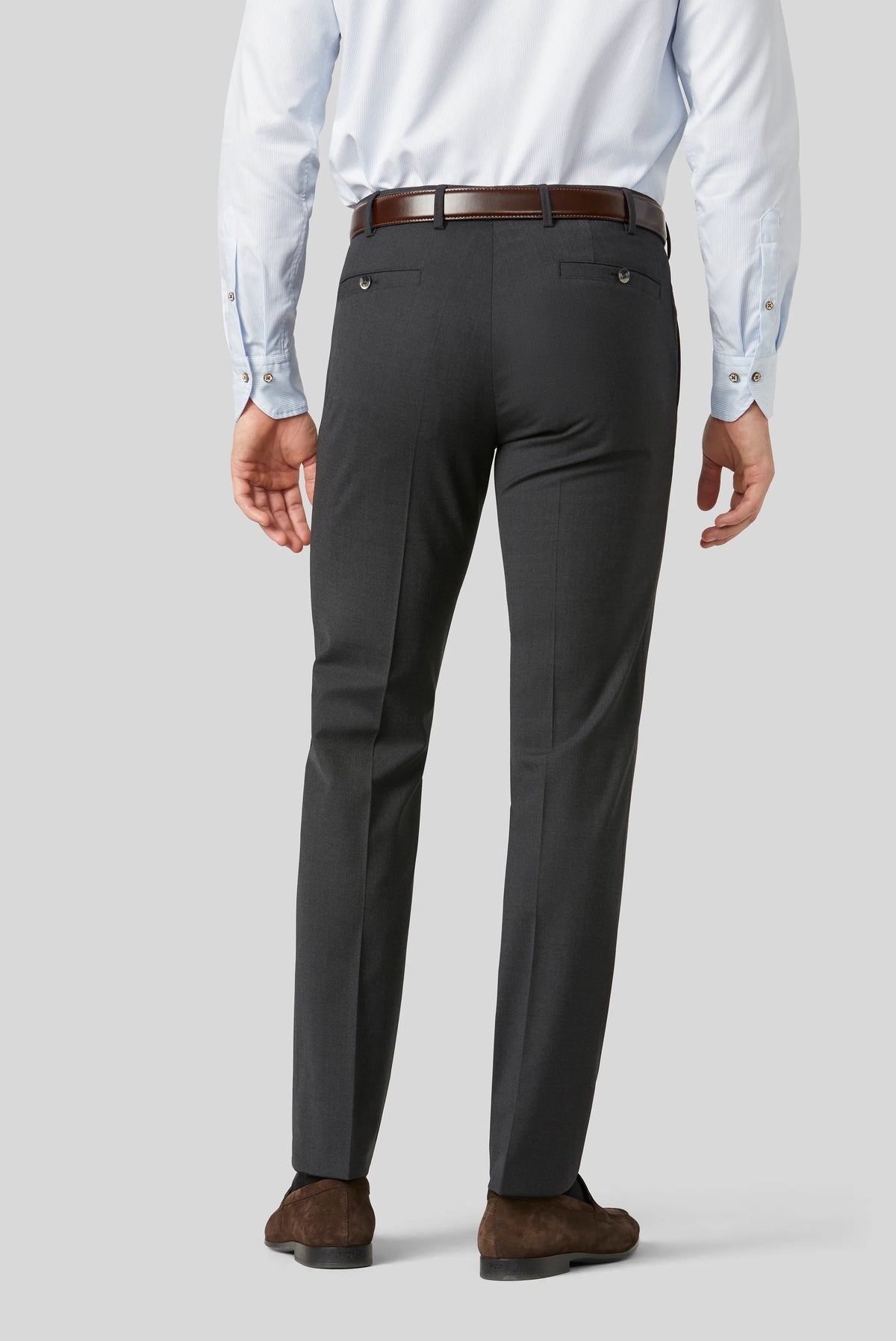 Meyer - Roma Wool Blend Trousers, Charcoal