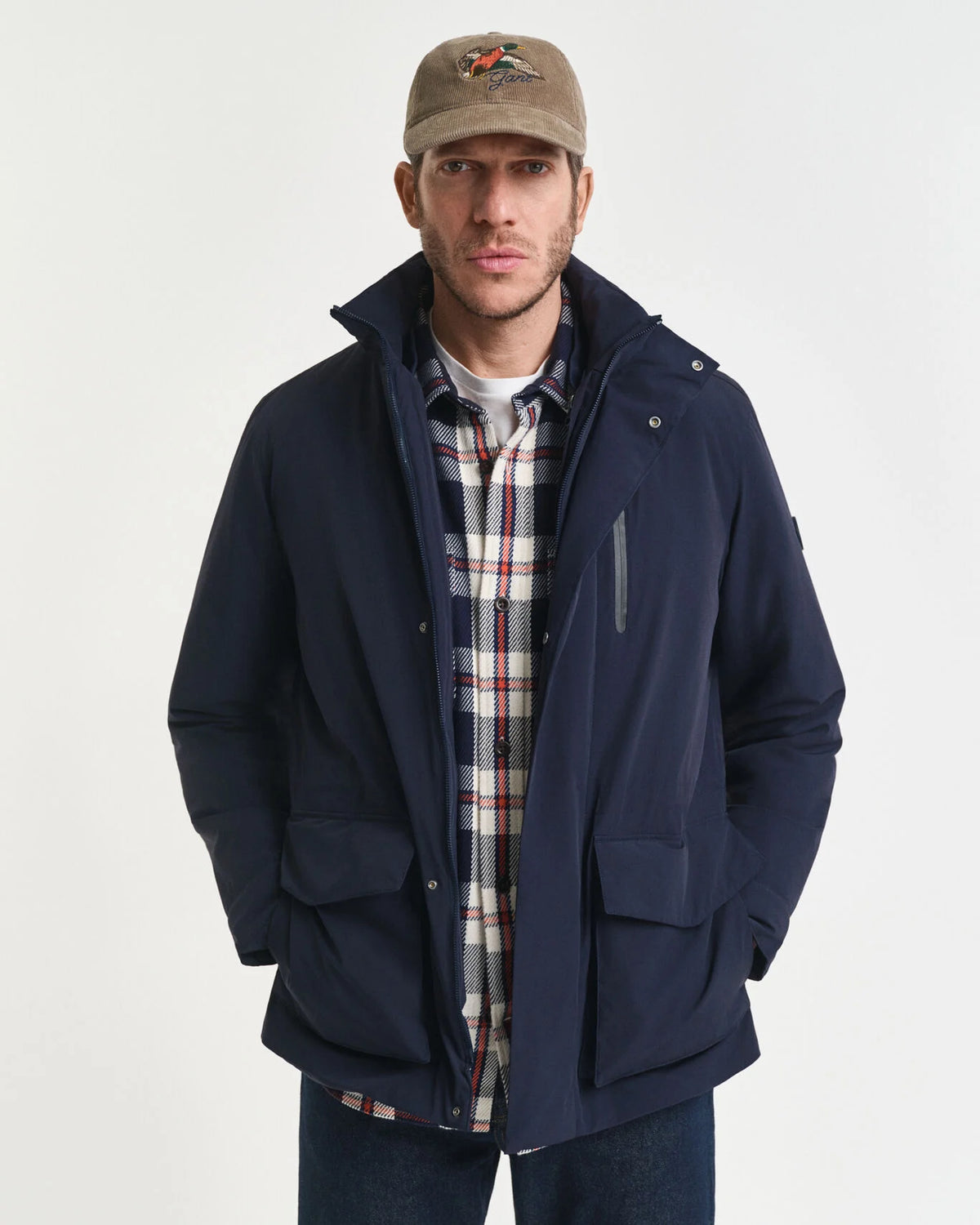 Gant - Double Mid Length Jacket, Evening Blue