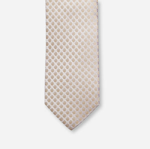 Olymp- Silk Pokadot Tie, Nautral