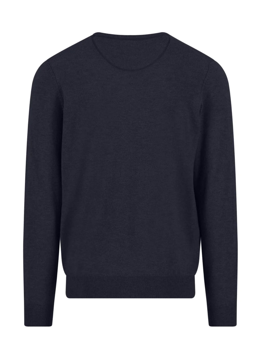 Fynch-Hatton - Merino Cashmere, Crew Neck, Navy
