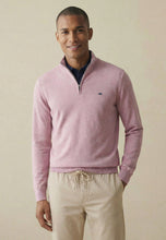 Load image into Gallery viewer, Fynch Hatton - Knitted Cotton Troyer Collar Quarter-Zip, Magnolia
