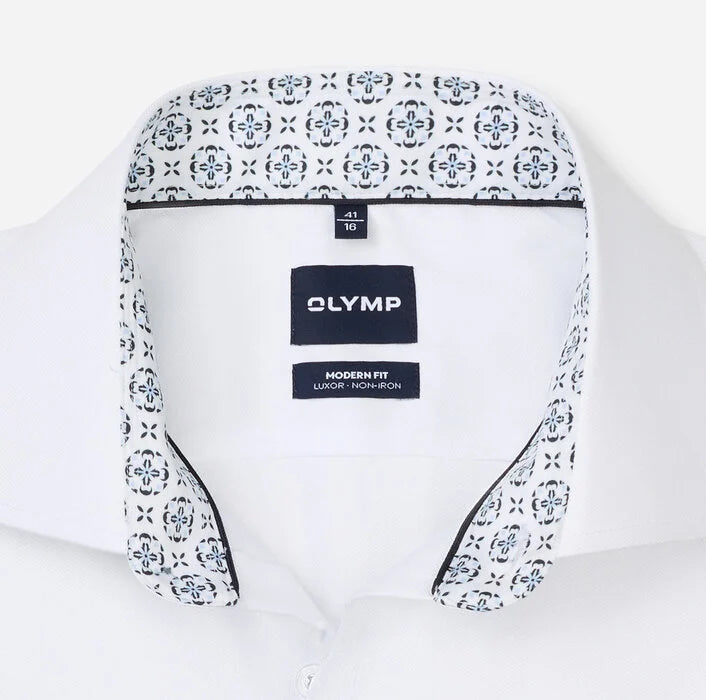 OLYMP - Luxor Modern Fit Global Kent Business Shirt, White