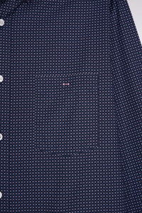 Eden Park - Pima Cotton Straight-Cut Shirt, Navy Bowtie Pattern