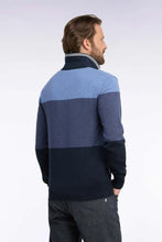 Load image into Gallery viewer, Eden Park - Knitted Long Sleeved Jersey, Tricolour Blue
