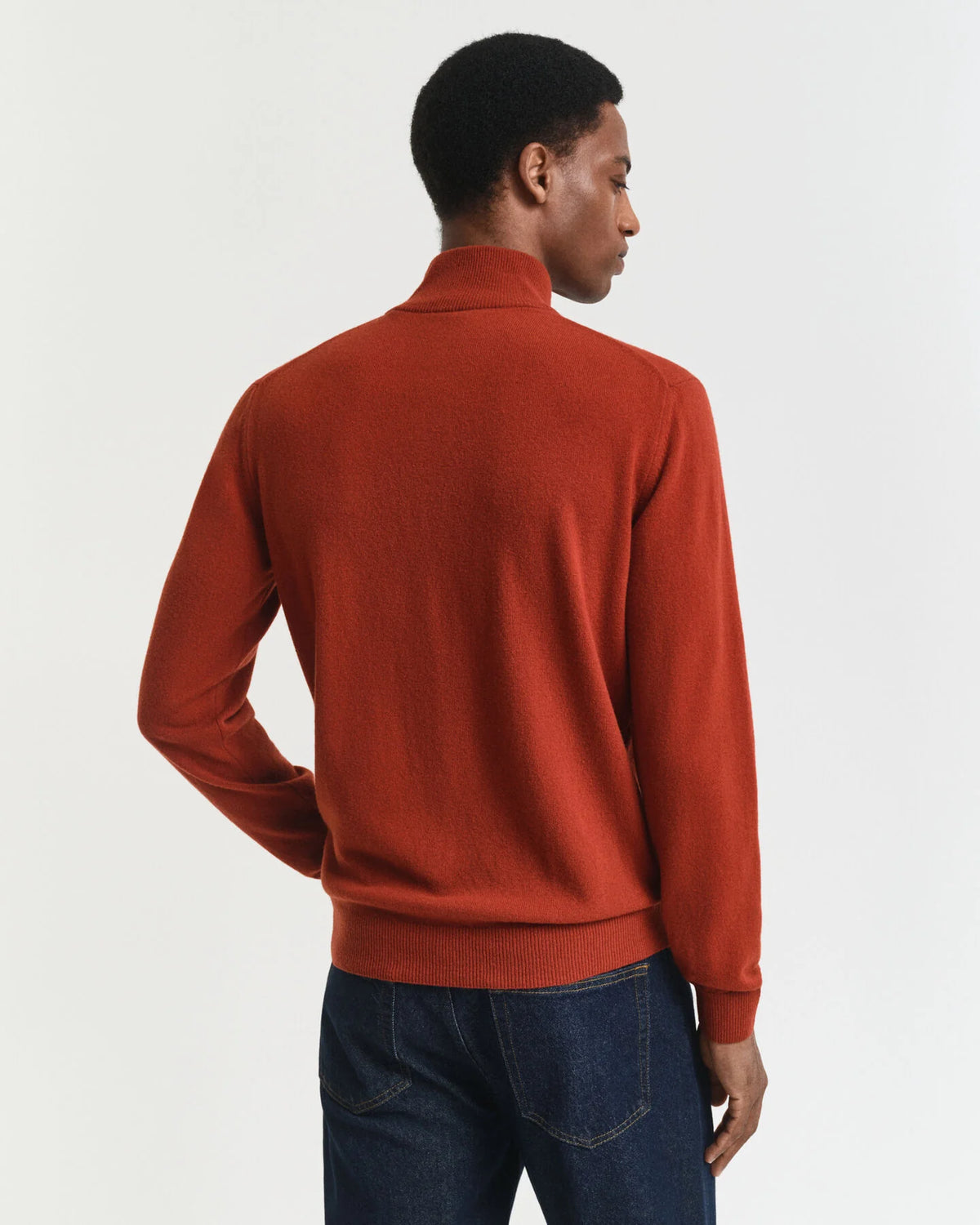 Gant - Superfine Lambswool Half Zip, Modern Rust