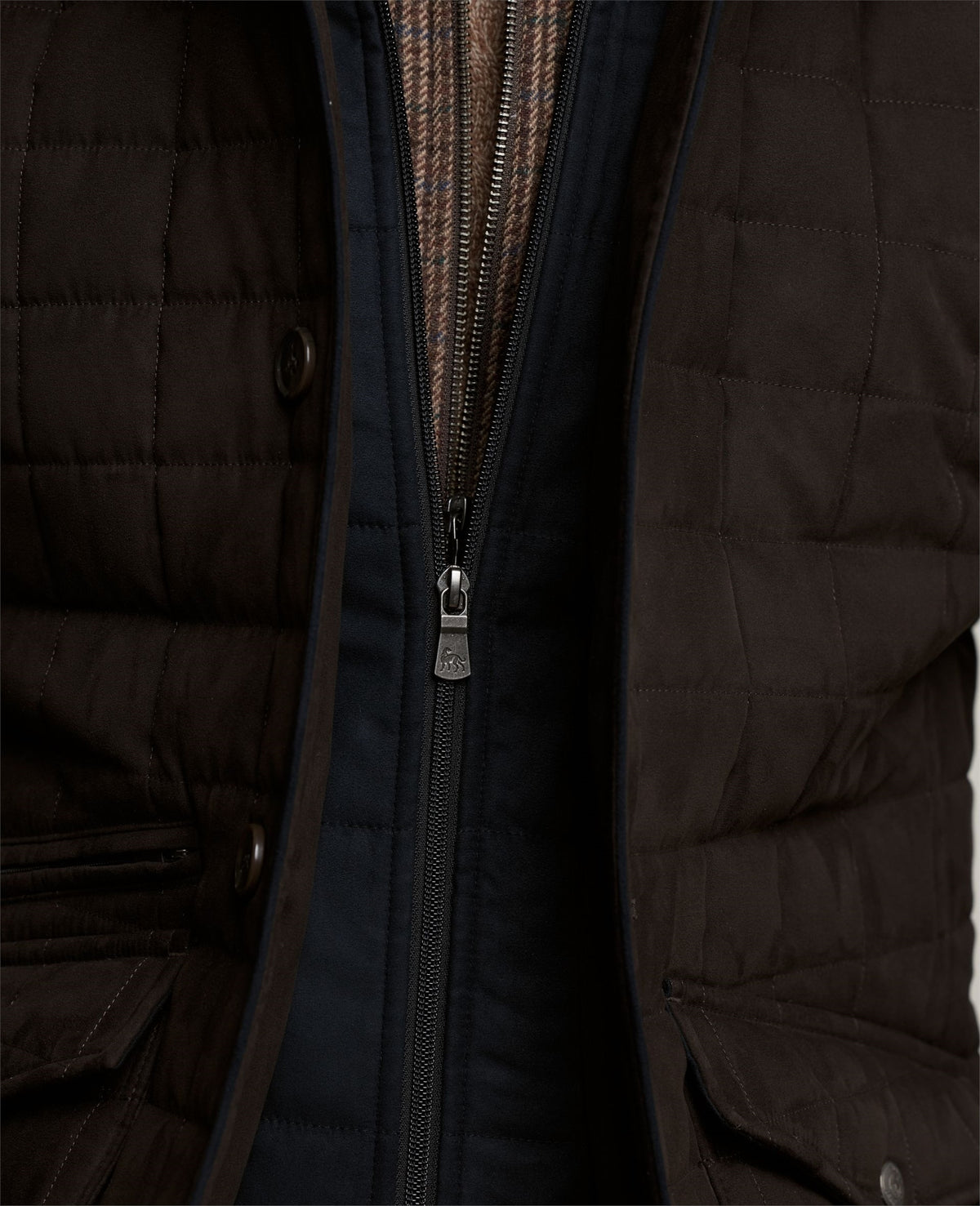 Magee - Glenveigh Quilted Jacket, Chocolate Brown (M & L Only)