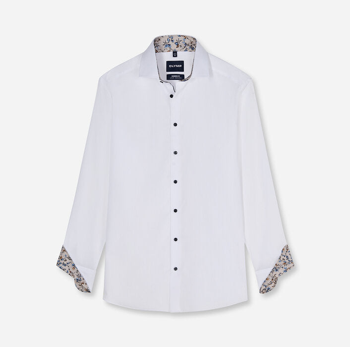 OLYMP -Luxor Modern Fit Global Kent Business Shirt, White
