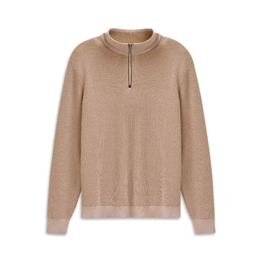 Bugatti - Knit Troyer, Sand Beige (XL Only)