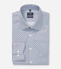 Load image into Gallery viewer, OLYMP - Luxor Modern Fit Business Shirt, New Kent, Marine / Brown Pattern
