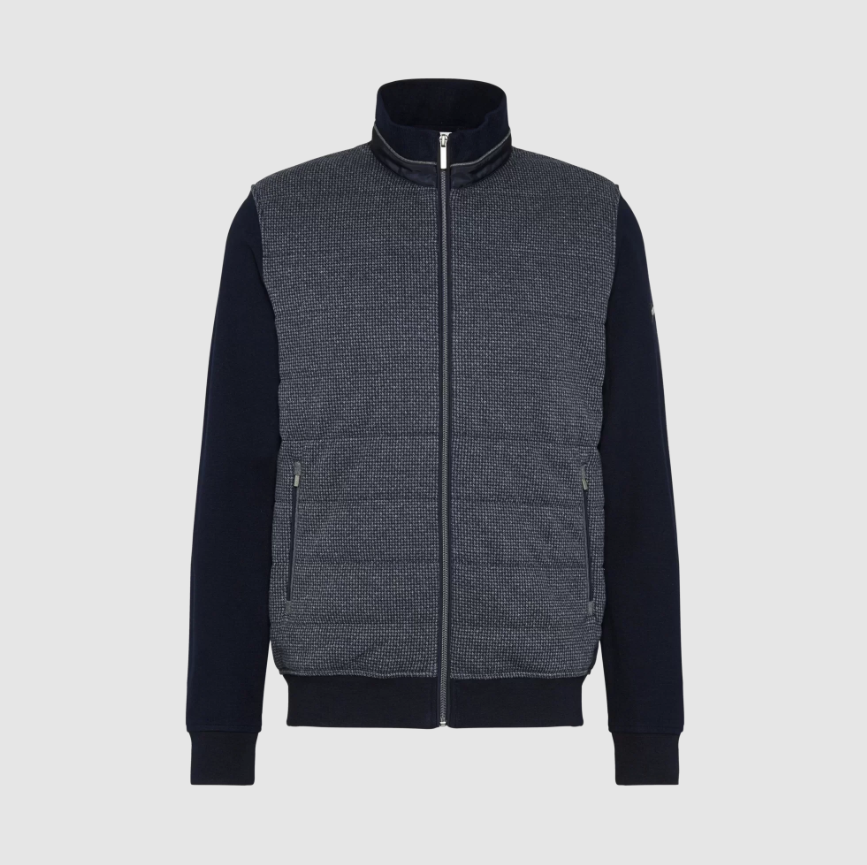 Bugatti - 3XL Full Zip Sweat Jacket, Navy