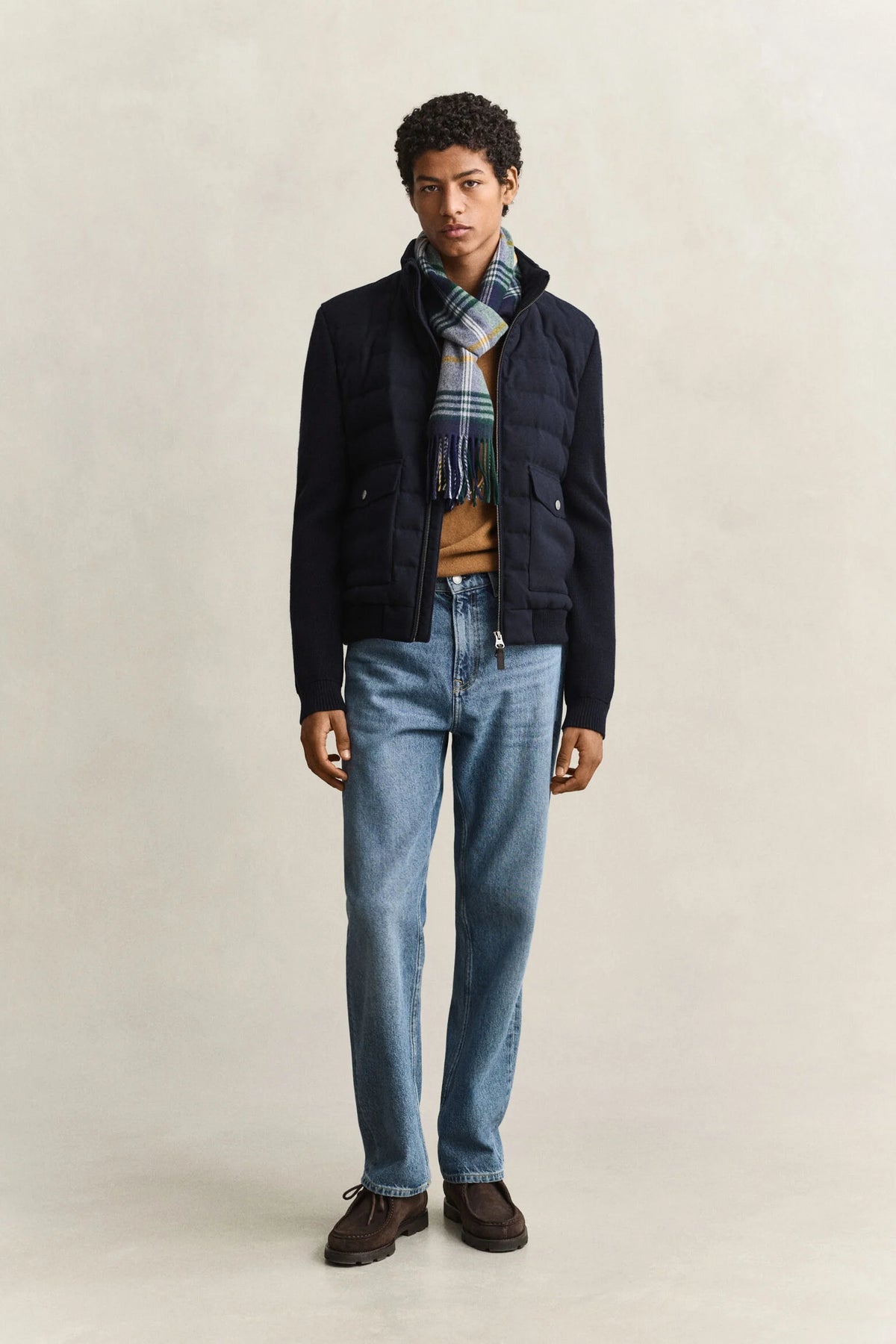 GANT - Insulated Hybrid Flannel Jacket, Evening Blue