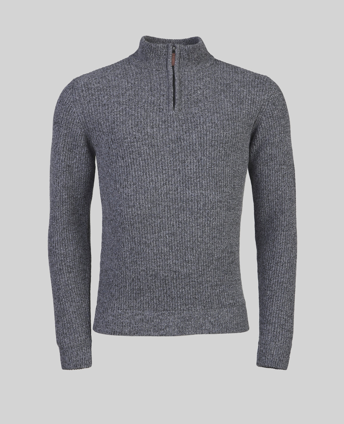 Magee - Fionn Fisherman Rib 1/4 Zip, Charcoal Grey