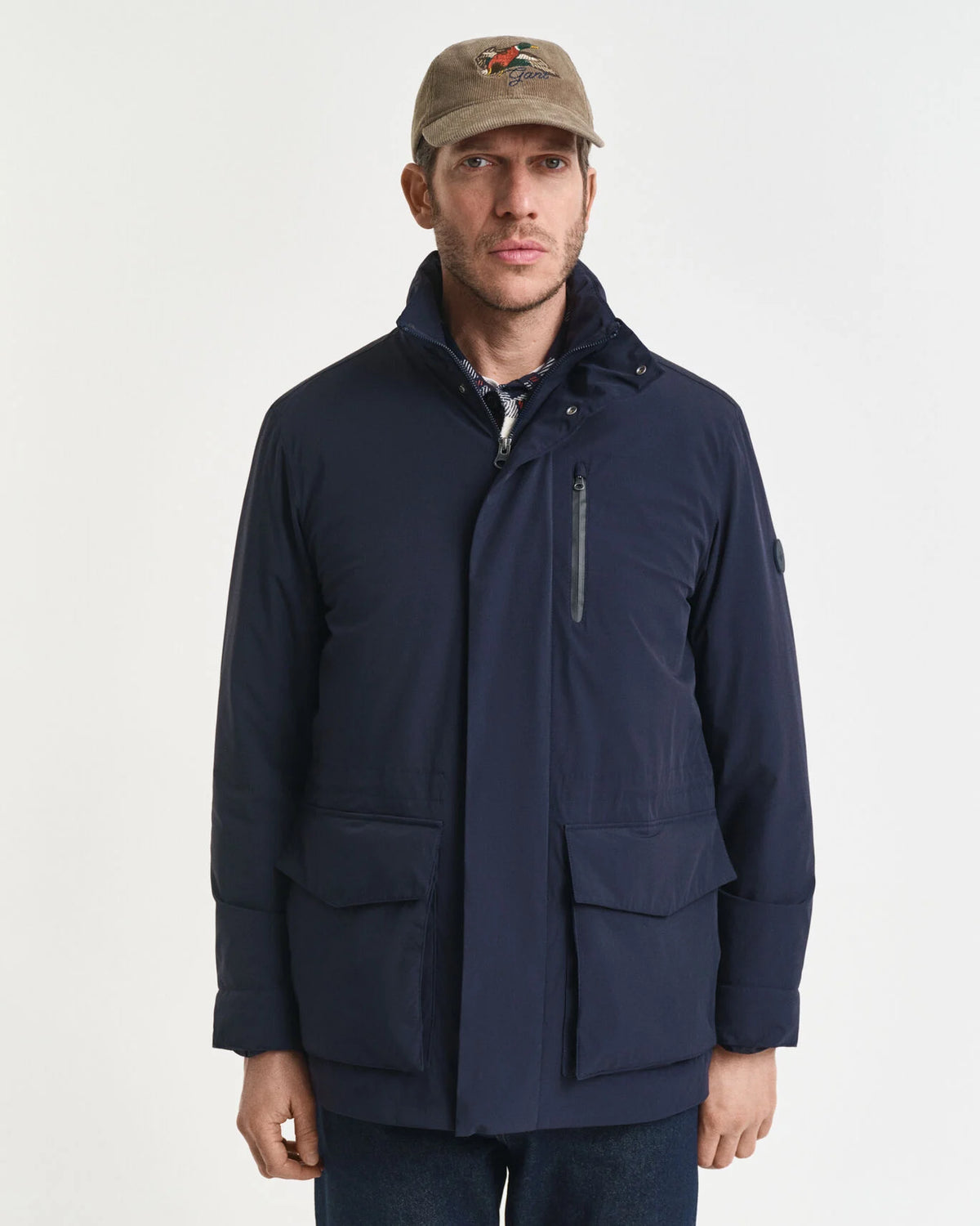 Gant - Double Mid Length Jacket, Evening Blue
