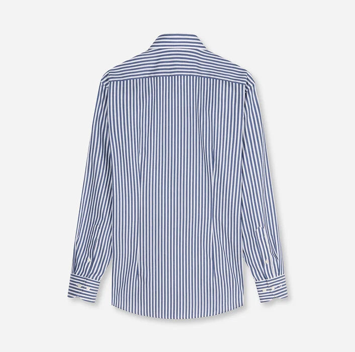 OLYMP - Luxor Modern Fit New Kent Business Shirt, Navy Stripe