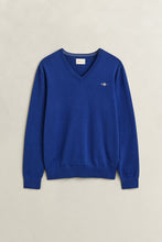 Load image into Gallery viewer, GANT - Classic Cotton V-Neck, Crisp Blue
