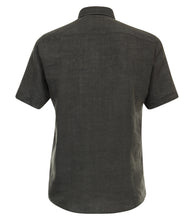 Load image into Gallery viewer, Casa Moda - Short Sleeve Linen Shirt, Dark Green
