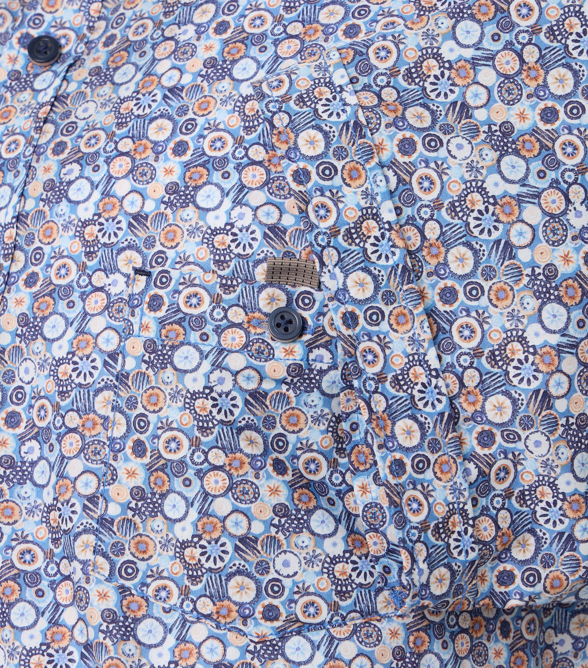 Casa Moda - Short Sleeve Shirt, Blue Circles