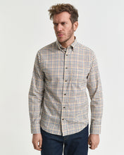 Load image into Gallery viewer, GANT - Regular Fit Tattersall Checked Twill Shirt, Mahogany Brown
