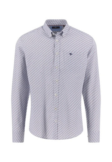 Fynch-Hatton - All-Over Print Shirt, Deep Merlot (L & XL Only)