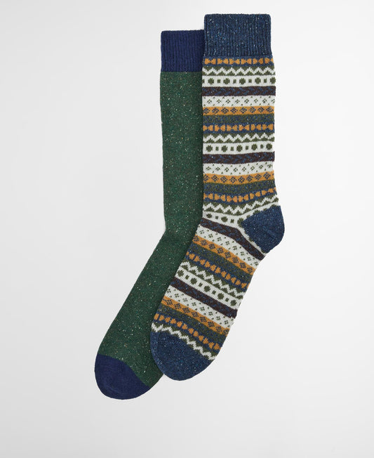 Barbour - Fairisle Sock 2 Pack, Classic Mix