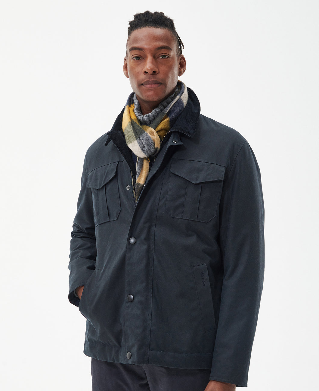 Barbour - Large Tattersail Scarf, Forest Mist