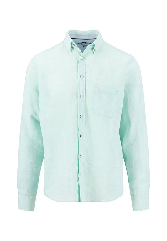 Fynch Hatton - Linen Button-Down Collar Shirt, Mint
