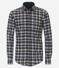 Load image into Gallery viewer, Casa Moda - Check Shirt, Navy, Beige
