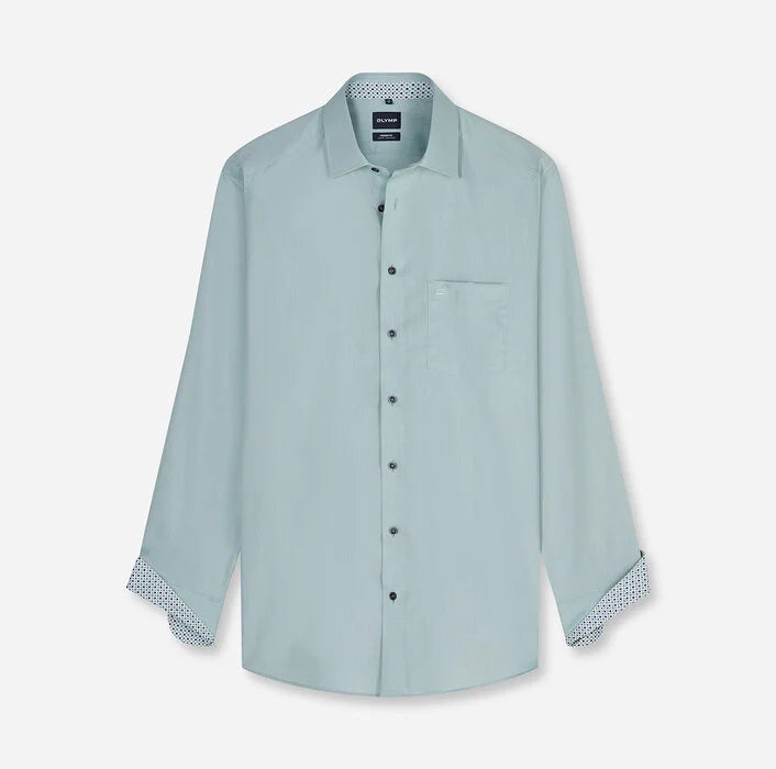 OLYMP - Luxor Modern Fit New Kent Business Shirt, Mint Green