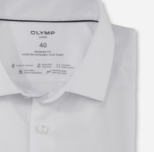 OLYMP - Luxor 24/Seven Business shirt, modern fit, Global Kent, White