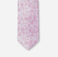Load image into Gallery viewer, Olymp- Floral Silk Tie, Mauve
