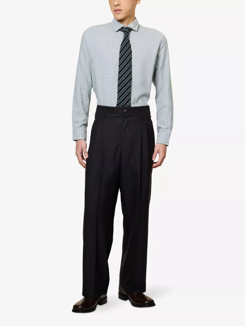 GANT - Cotton Regular Fit Jaspé Glencheck Shirt, Dark Emerald