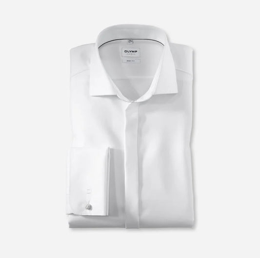 Olymp - Twill Body Fit Dress Shirt, White
