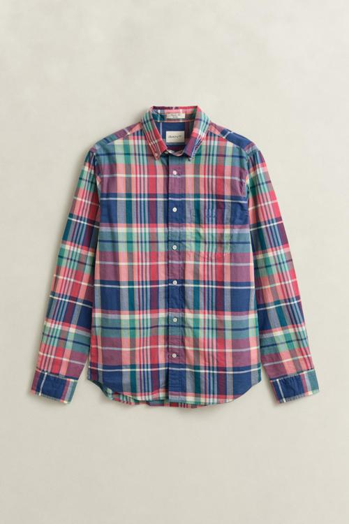 Gant - Reg Indian Madras Check Shirt, Rose Red
