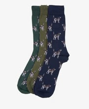 Load image into Gallery viewer, Barbour - Beagle Dog Sock Giftset, Navy / Green
