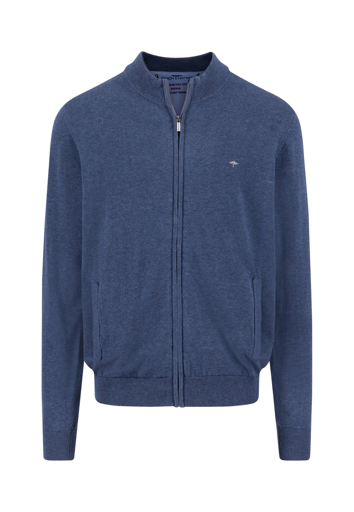 Fynch-Hatton - Full-Zip Knitted Sweater, Night