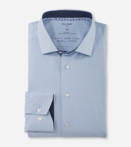 OLYMP - Luxor 24/Seven,Business Shirt, Modern Fit, Global Kent, Bleu