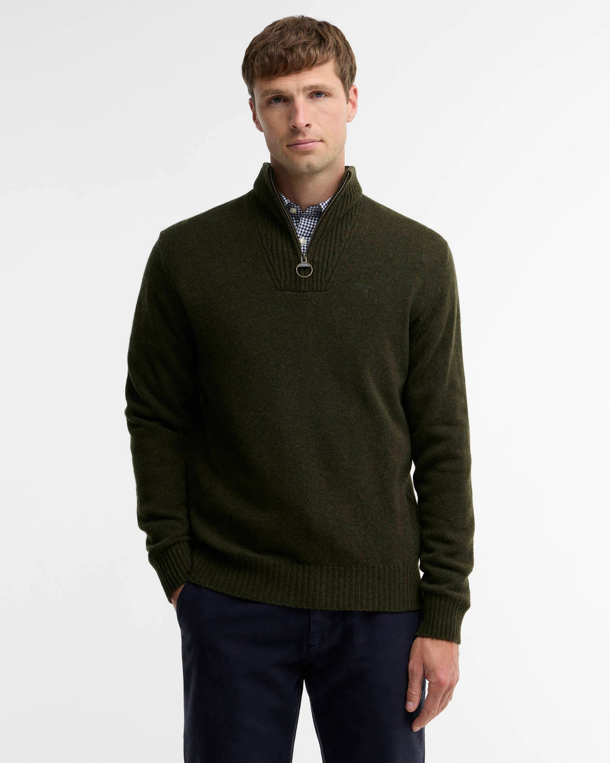Barbour - Lambswool Half Zip, Seaweed
