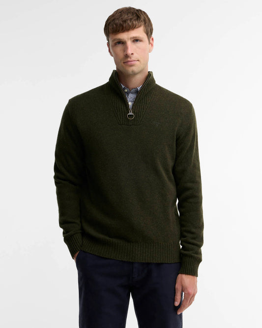 Barbour - Lambswool Half Zip, Seaweed