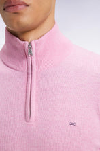 Load image into Gallery viewer, Eden Park - Wool Blend Trucker Neck Quarter-Zip, Pink (3XL Only)
