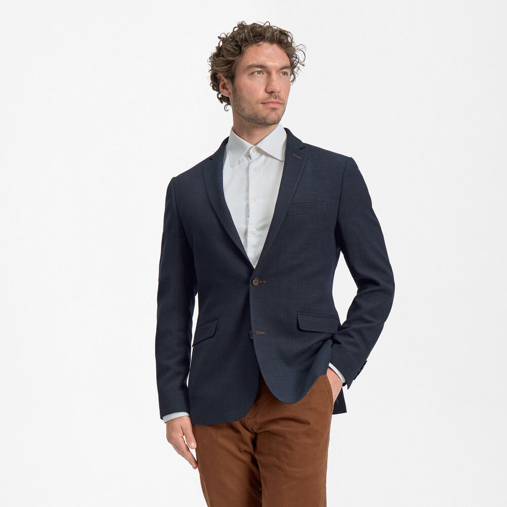 Sunwill - Wool Blend Modern Fit Blazer, Navy