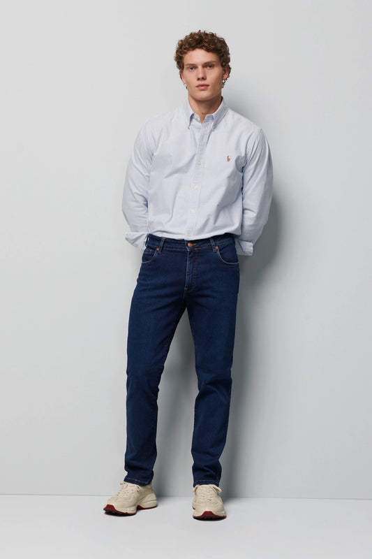Meyer - Regular Fit Performance Denim Jeans, Stone Blue
