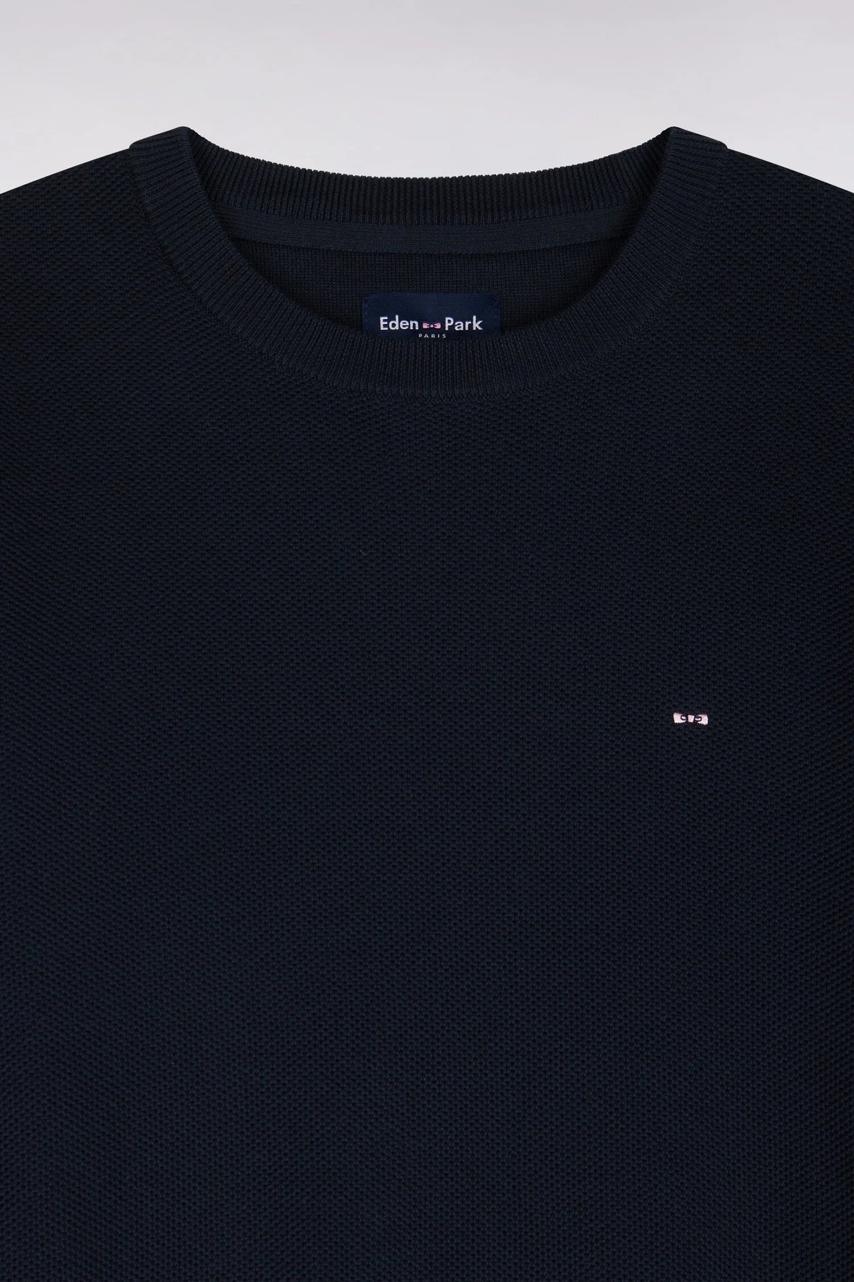Eden Park - Honeycomb Cotton Round Neck, Navy