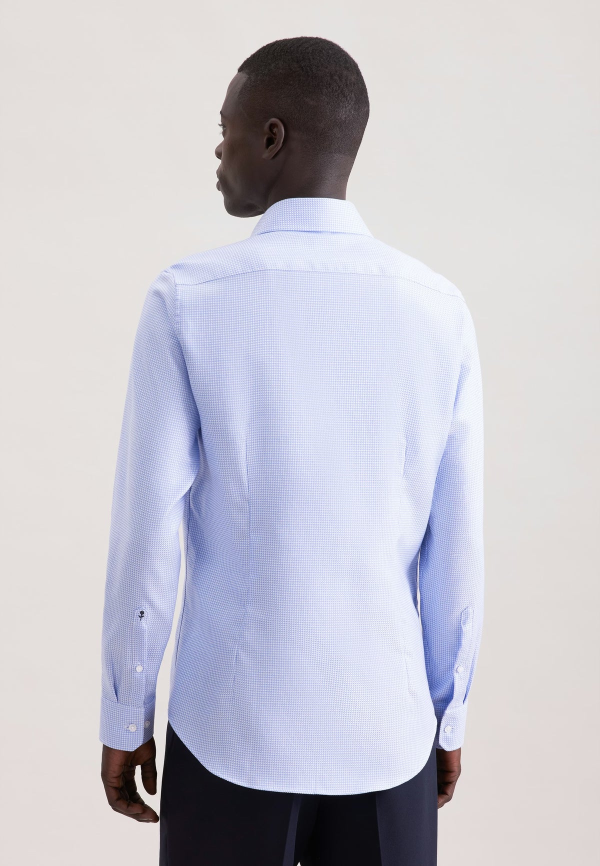 Seidensticker - Slim Fit Shirt, Mid-Blue Structure
