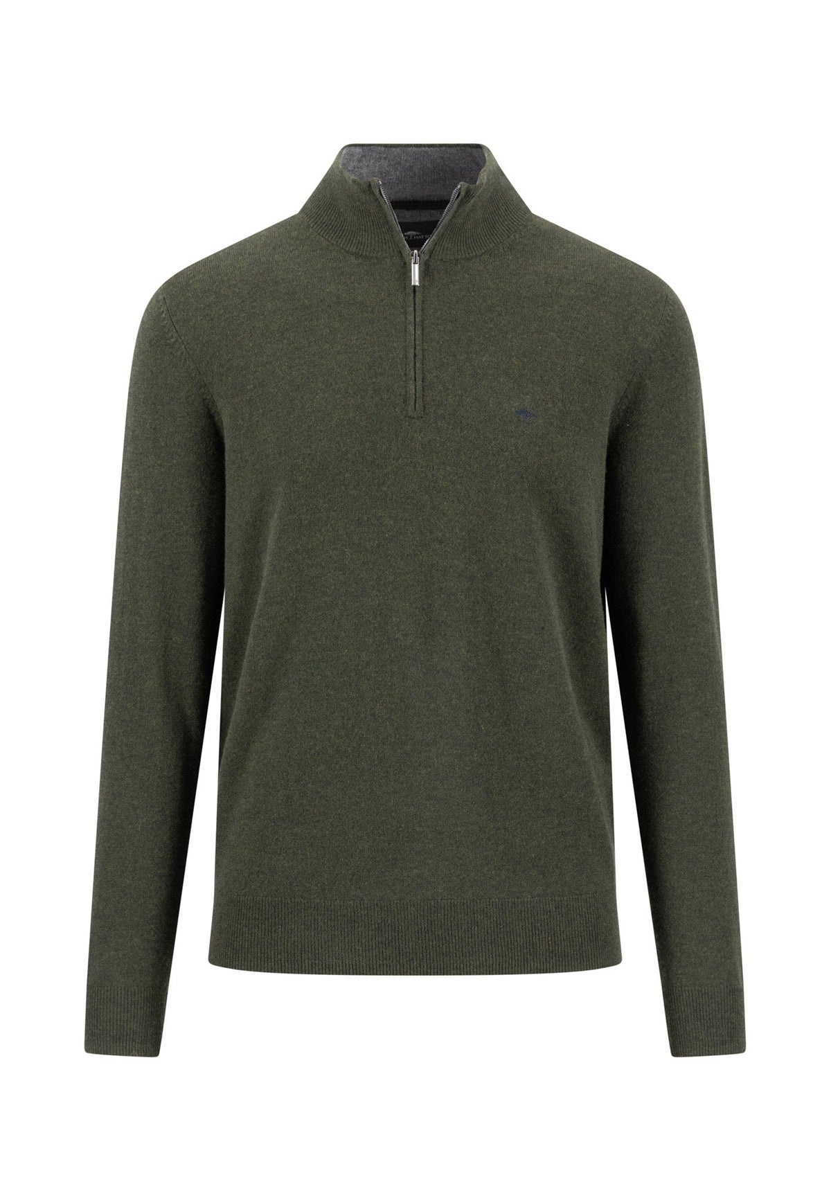 Fynch Hatton - Merino Cashmere Half-Zip, Cypress