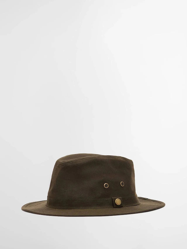 Barbour - Crayton Wax Safari Hat, Olive
