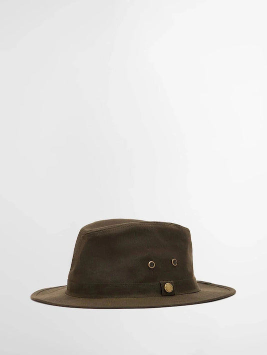 Barbour - Crayton Wax Safari Hat, Olive