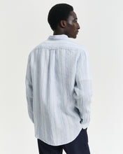 Load image into Gallery viewer, GANT - Reg Linen Linen Stripe Shirt, Capri Blue
